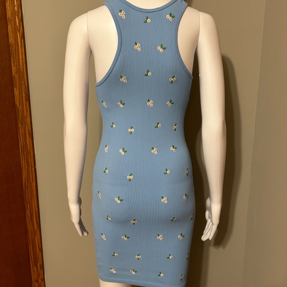 Zara Ribbed Racerback Bodycon Flower Dress - Picture 2 of 2